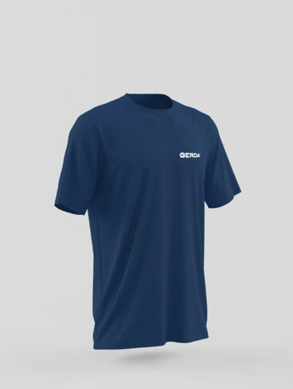 GERDA T-shirt granatowy z logo