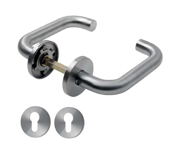 CAM Klamka UR , szyld okrągły, stal nierdzewna