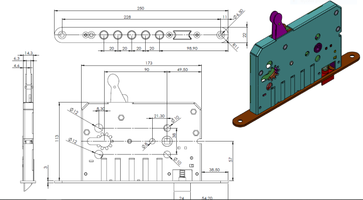 ROM C5 Zamek główny  HUZAR - PTZ / DELTA