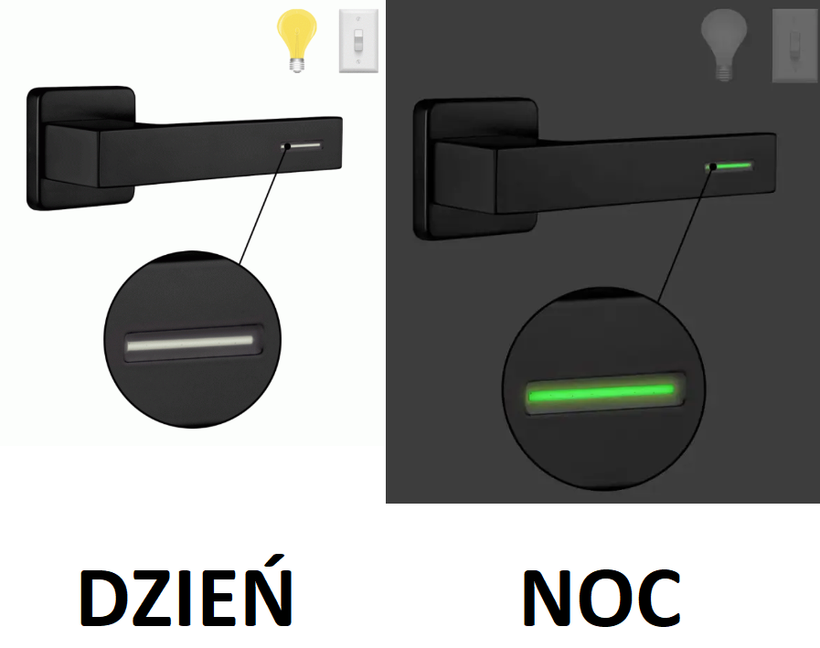 ROSTEX Klamka wew FONDI/H LUMINO wb - obrazek 2